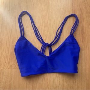 MIKOH royal blue bikini top straps string cool XL
